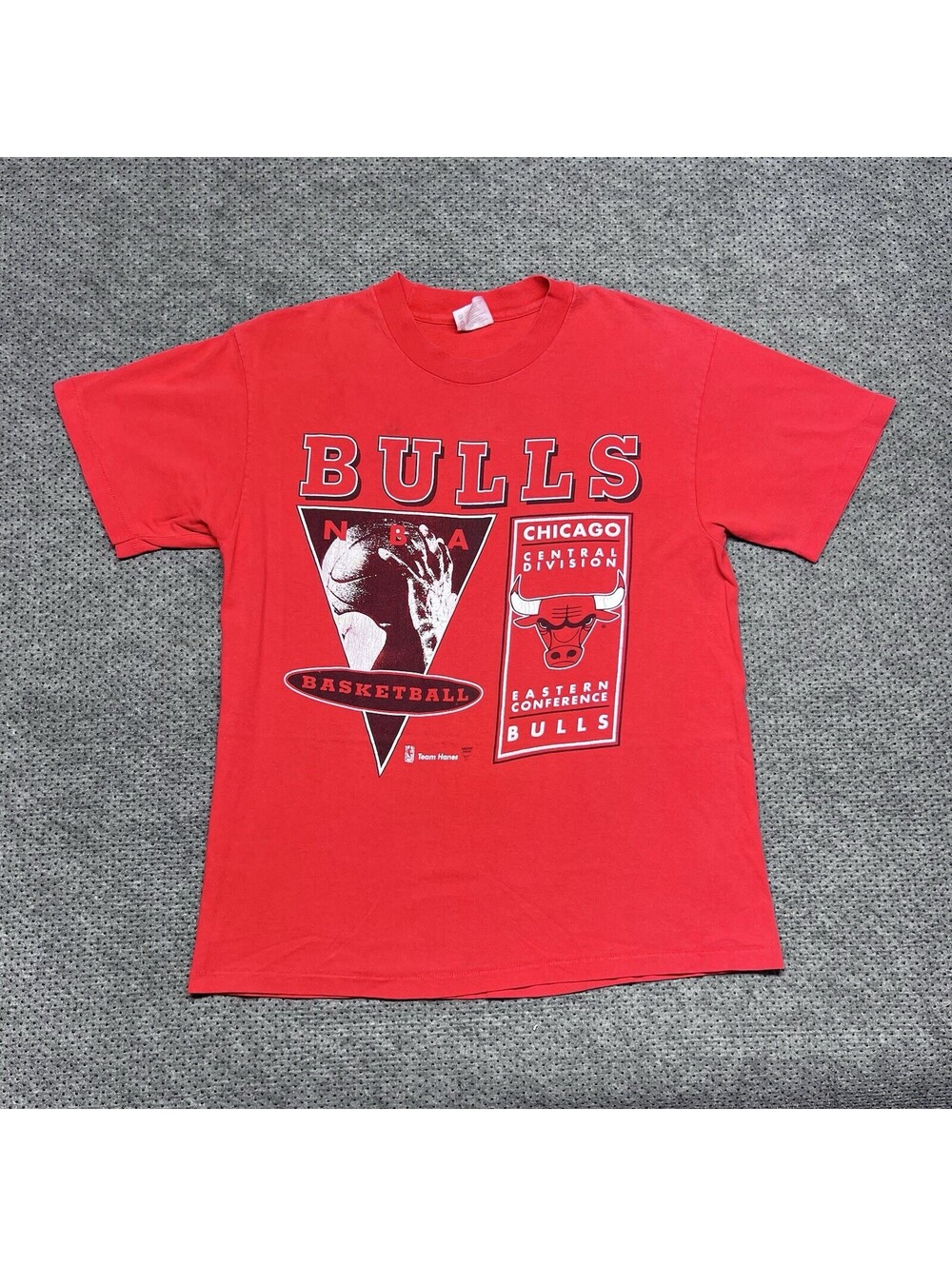 Vintage 90S Chicago Bulls Basketball Central Division T-Shirt Large RARE MENS
